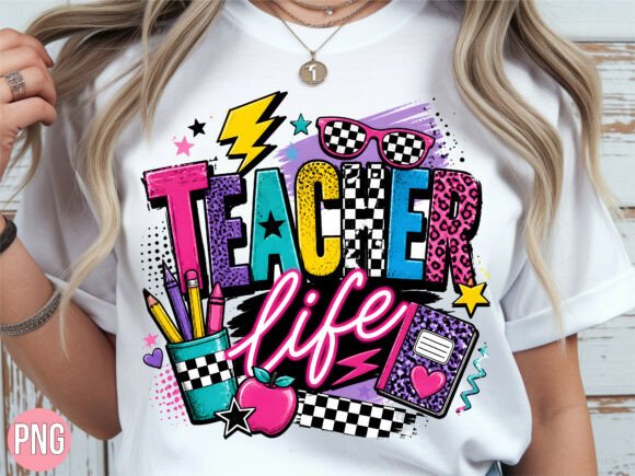 Download Retro Teacher Life Leopard Apple PNG - Premium Resources