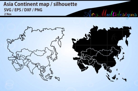 Download Asia Continent Map Silhouette Outline - Silhouette outline Collection