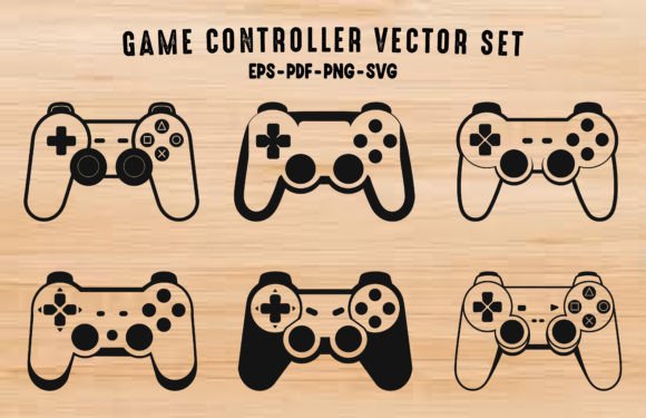 Download Game Controller Silhouette Outline Set - Silhouette outline Collection
